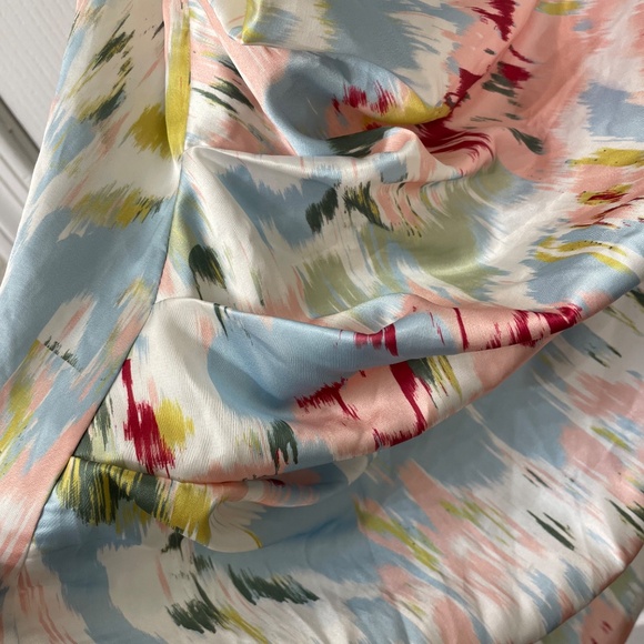 CIDER Floral Illusion Ruched Cowl Neck Midi Dress – Romantic & Flattering - Picture 4 of 6